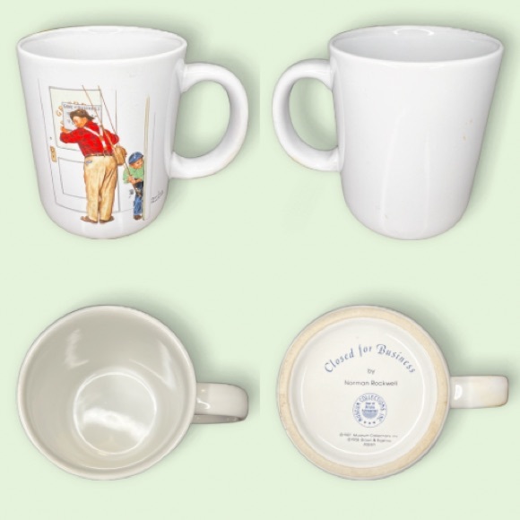 Set of 4 Vintage Norman Rockwell Collectors Mugs 1987 Museum Collections, Inc. - Picture 11 of 15